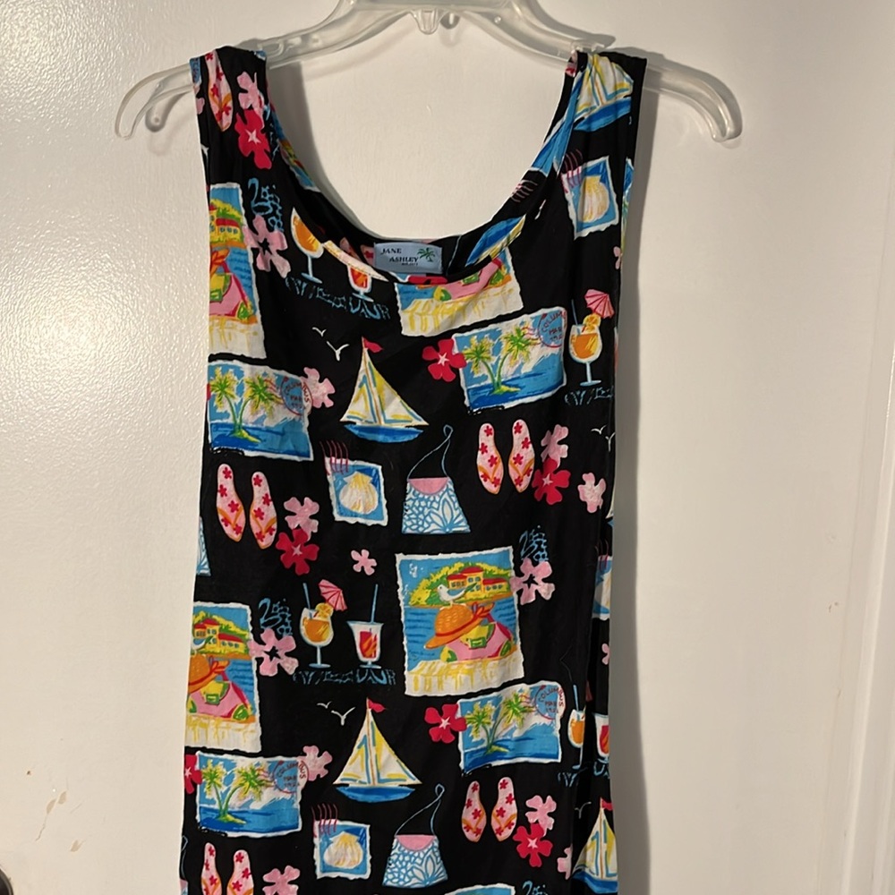 Summer cotton dress by Jane Ashley. Used but in excellent condition. Size L.